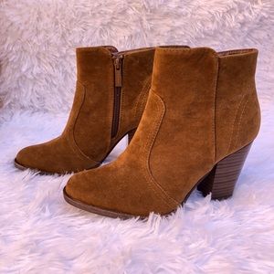 Women's Suede Tan Booties